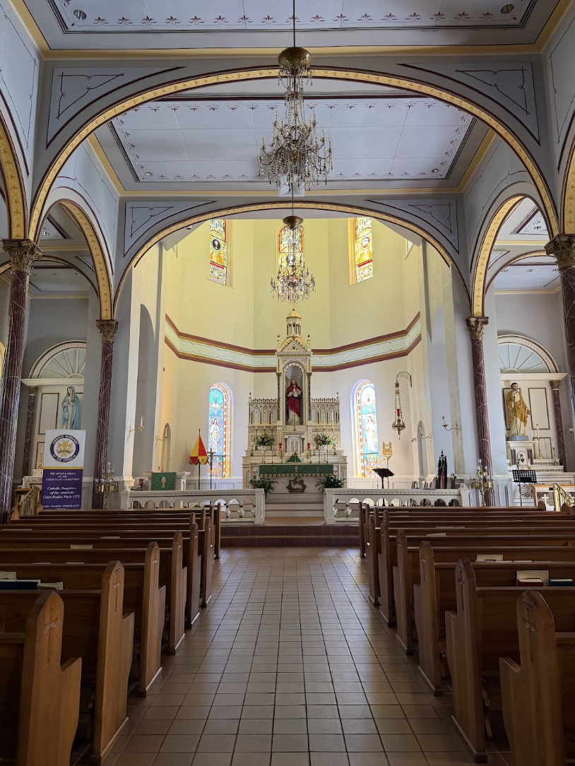Interior sanctuary of the Basilica of the Immaculate Conception in Natchitoches, Louisiana