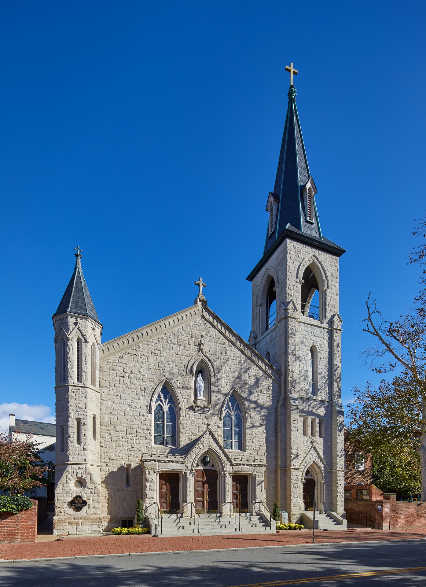 Exterior of the Basilica of St. Mary in Alexandria, Virginia