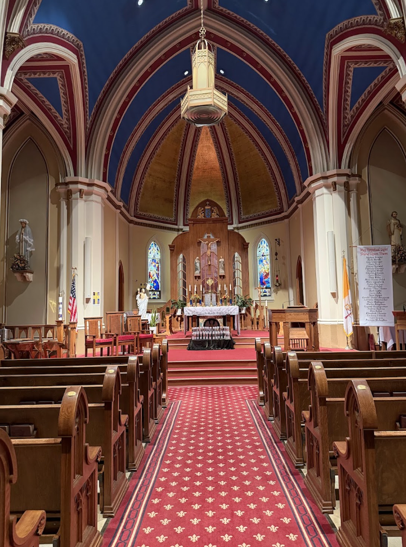 Interior sanctuary of St. James Basilica in Jamestown, North Dakota