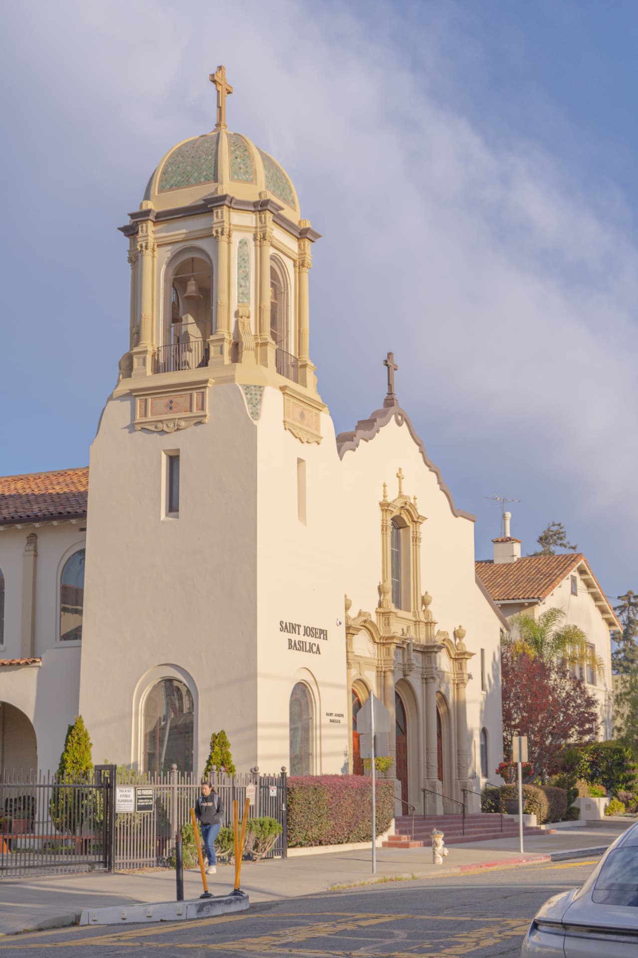 Exterior facade of St. Joseph's Basilica in Alameda, California