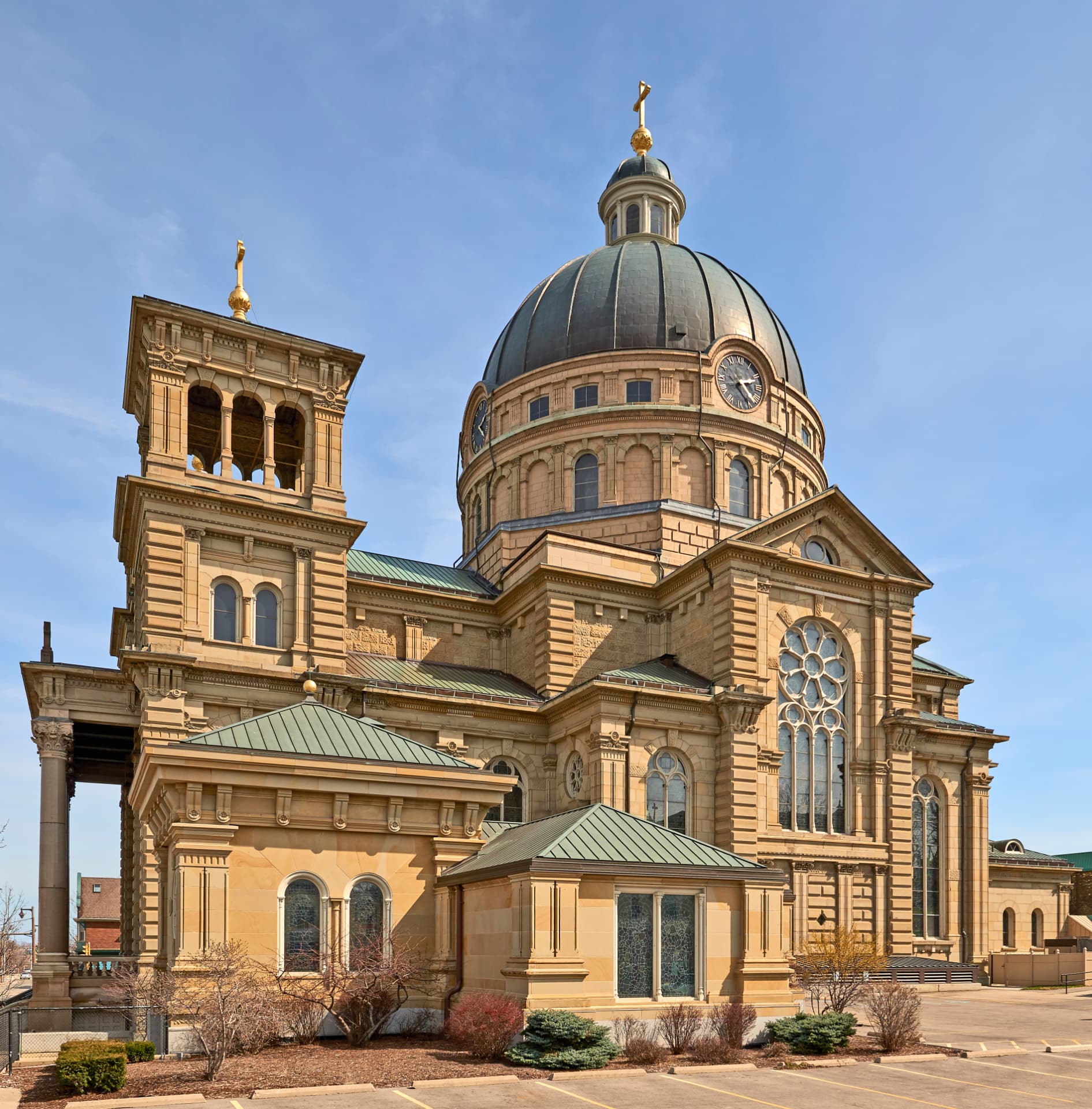 Exterior of the Basilica of St Josaphat in Milwaukee, Wisconsin