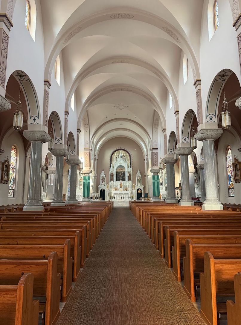 Interior of the Basilica of St. Fidelis in Victoria, Kansas