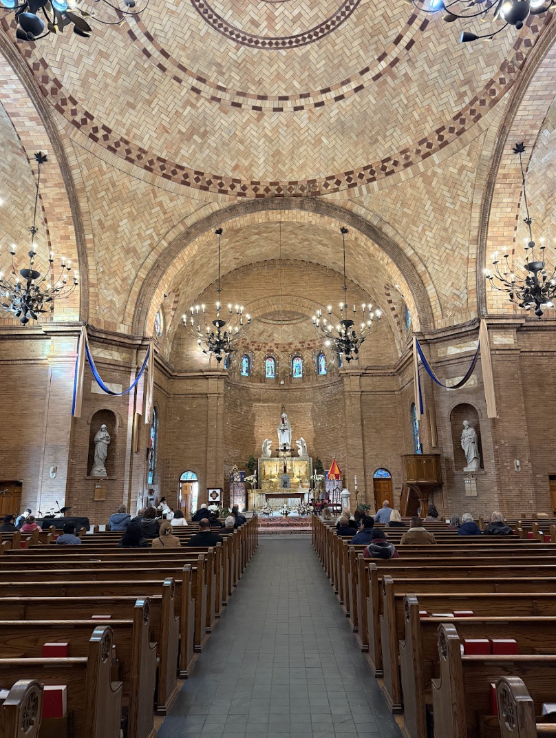 Interior sanctuary of the Basilica Shrine of St. Mary in Wilmington, North Carolina