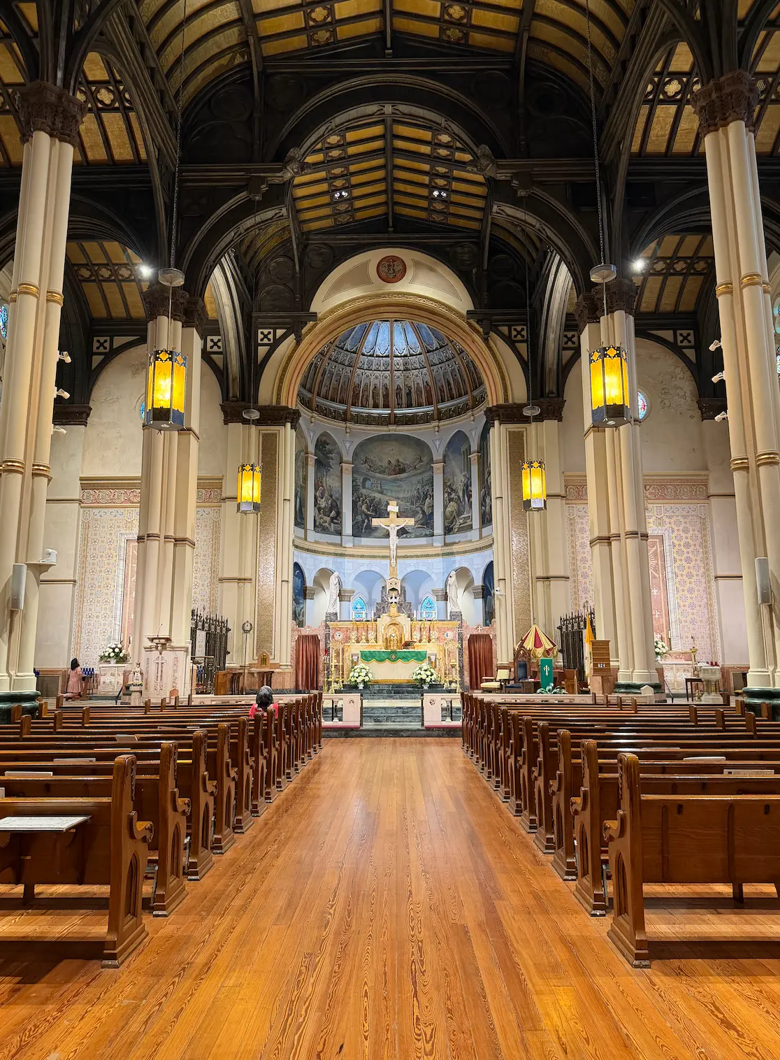 Interior sanctuary of the Basilica of St Stephen in New Orleans