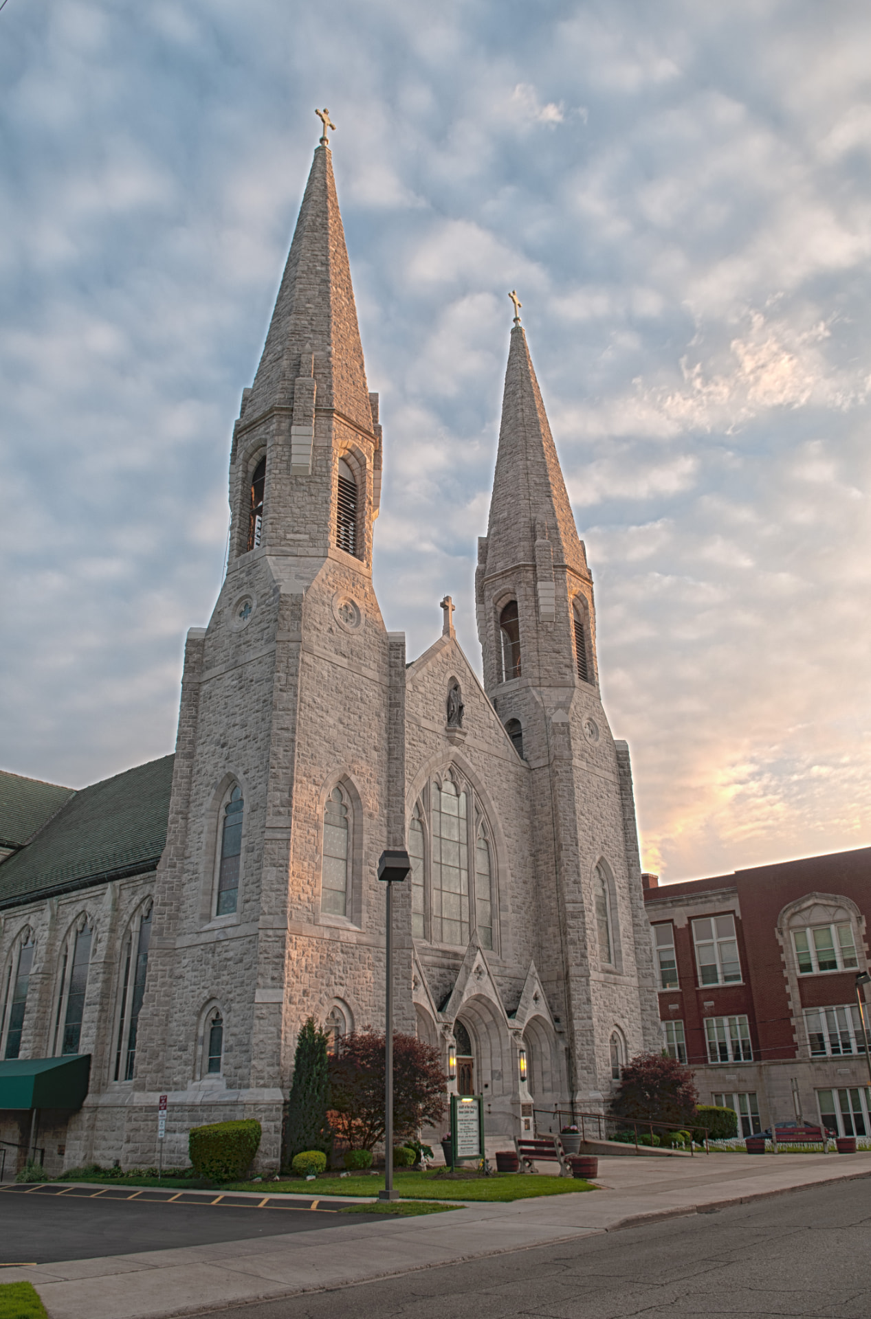 Exterior of St. Mary of the Angels Basilica in Olean, New York