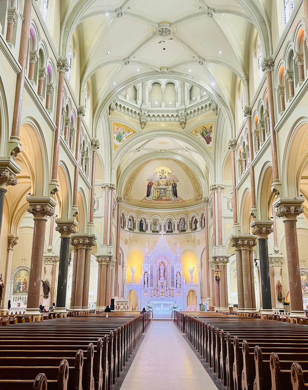 Interior sanctuary of the Basilica and Shrine of Our Lady of Perpetual Help in Boston, Massachusetts
