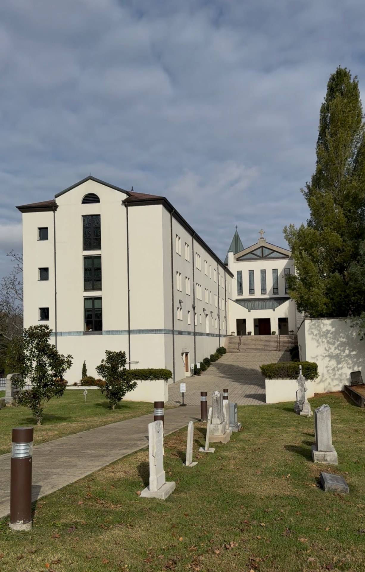 Exterior grounds of the Abbey of Our Lady of Gethsemani in New Haven, Kentucky