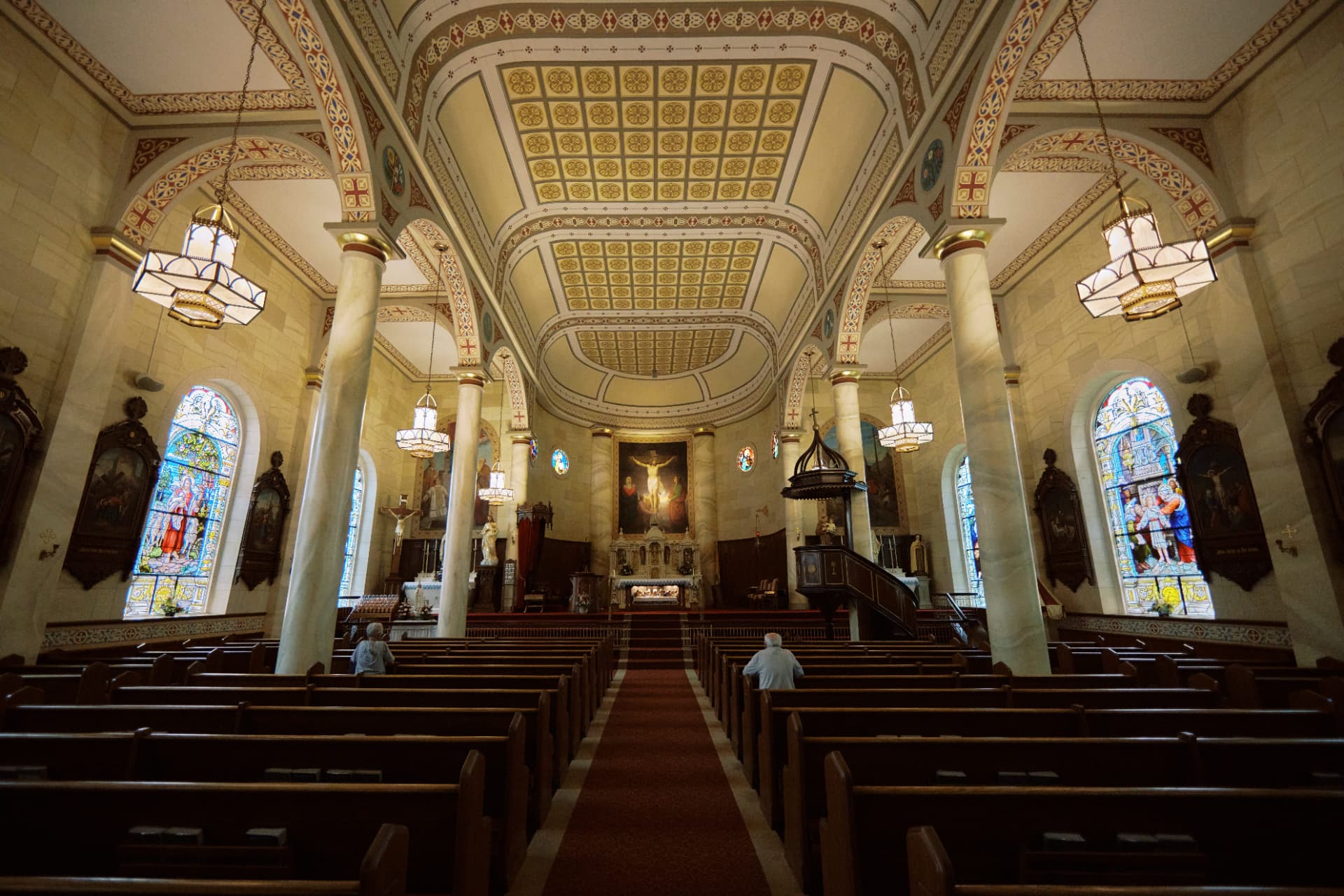 Interior of the Basilica of St. Francis Xavier in Vincennes, Indiana